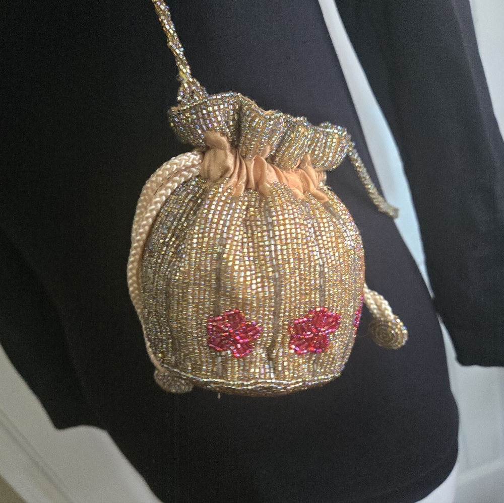 Inge Christopher Beaded Drawstring Mini Crossbody - image 3